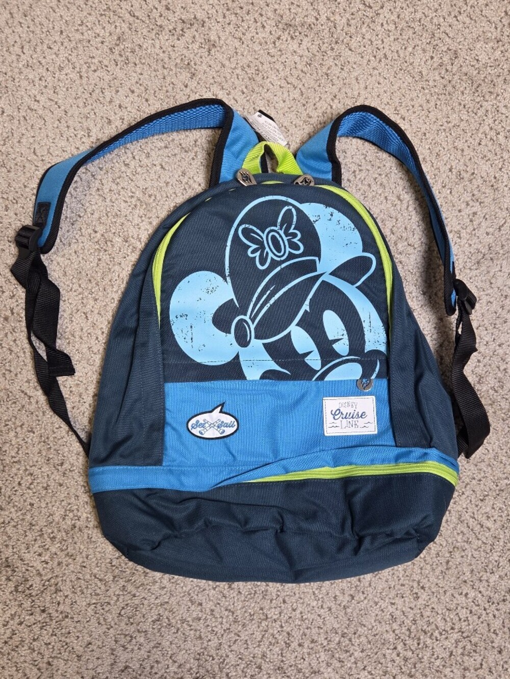 NWOT Disney Cruise Line Kids Backpack Mickey Mouse Captain Explorer Vacation